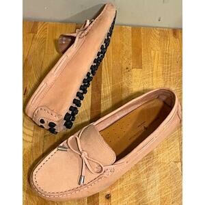 Mercanti Fiorentini Moccasin Driving Loafers Light Pink Suede Women's Sz 8.5